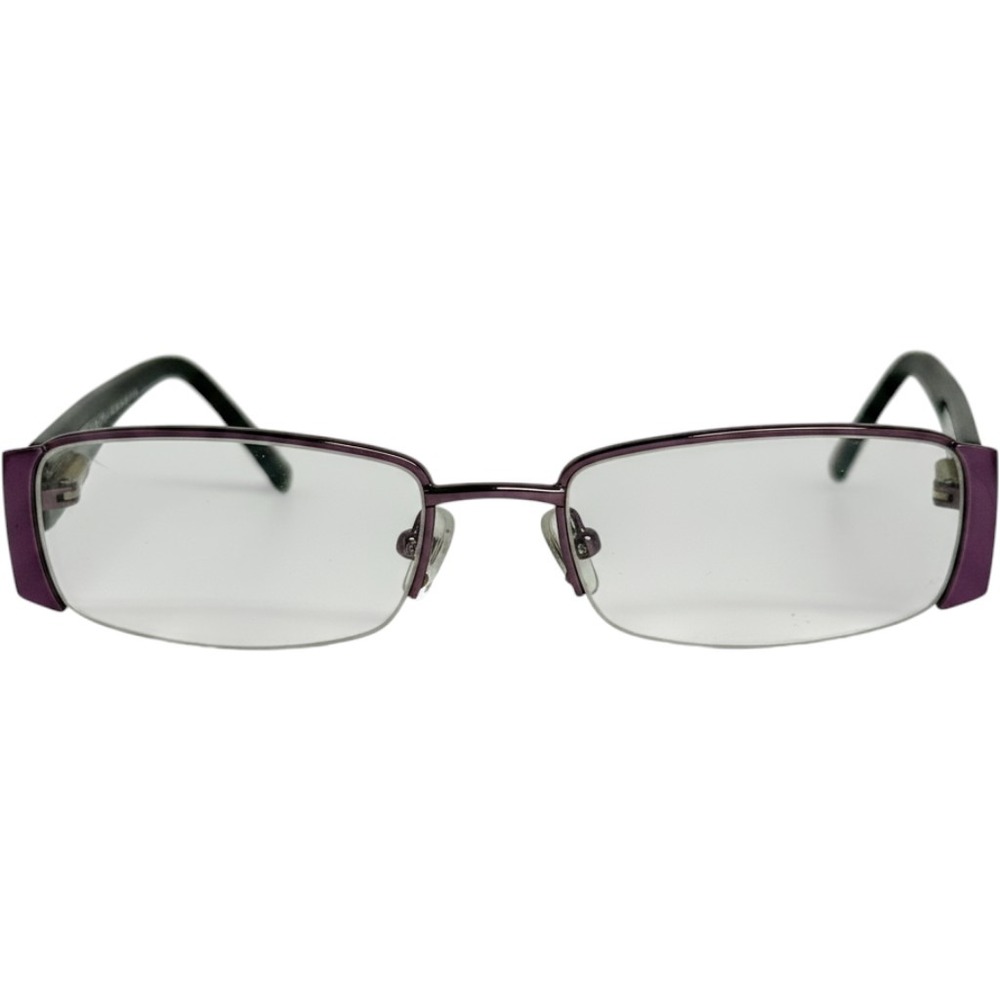 Womens‎ Purple Metal Rectangle Eyeglass Frames Rhinestone Accents 23420
